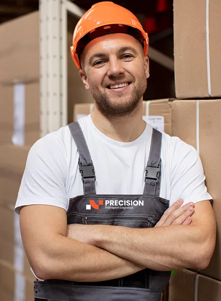 worker with logo